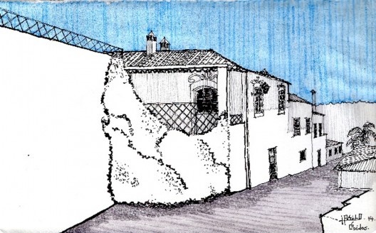 Óbidos: cidade cercada por muralhas do século 14, vista de seu casario