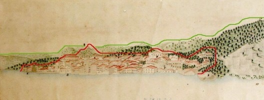 Silhueta da cidade de Vitória de 1767