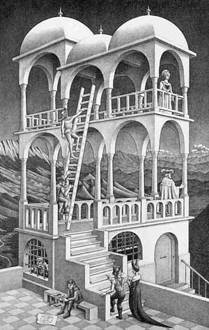 Escher, Belvedere, 1958