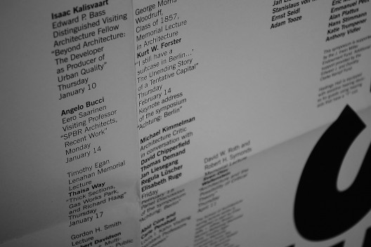 Cartaz da palestra de Angelo Bucci no YALE Lecture Series