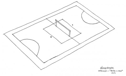 Instalação “Pense o jogo”, Almandrade, 1976