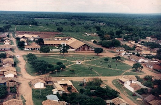 Vista aérea da cidade de Concepción, Bolivia