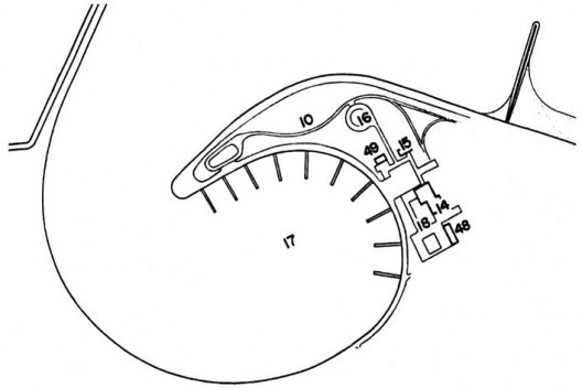 Itens previstos na ponta da enseada, planta geral, 1965