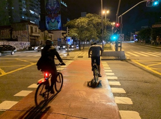 Ciclofaixa da avenida Brigadeiro Faria Lima