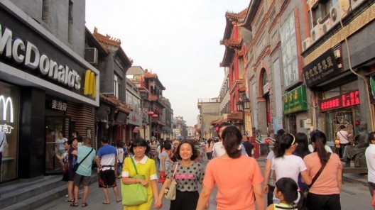 Uma das principais ruas comerciais de Xicheng