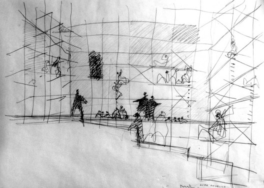 Croqui do cenário de Suor Angelica, o segundo ato de Il Trittico de Puccini