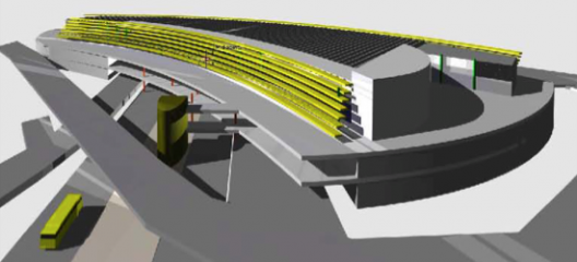 Primeiros croquis 3D de Joel Campolina (set 2010) com previsão de shopping