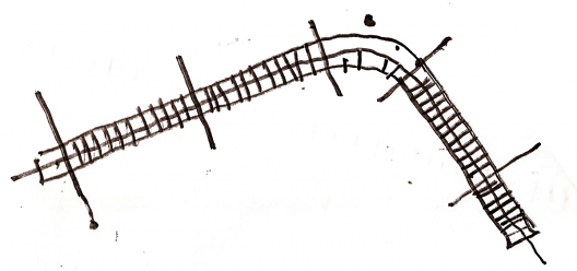 Croquis, primeira estrutura de ocupação do conjunto. Bloco Habitacional Coeso