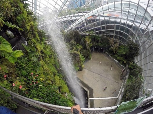 Cloud Forest, vista do último pavimento, Singapura