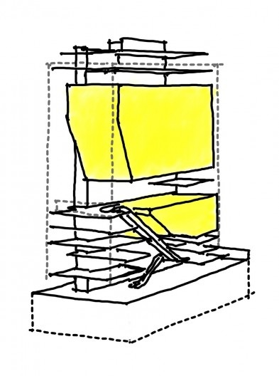 Instituto Moreira Salles – IMS, perspectiva esquemática, São Paulo, 2017, Andrade Morettin Arquitetos