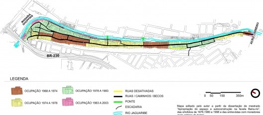 Mapa da evolução da ocupação do Bairro São José
