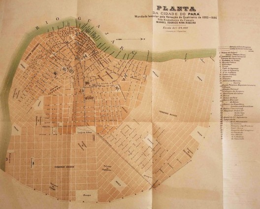 Planta levantada por Manoel Odorico Nina Ribeiro, a pedido da Vereação do Quatriênio 1883-1886