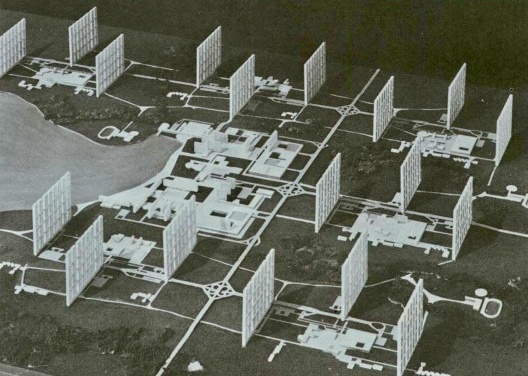 Concurso do Plano Piloto de Brasília, maquete, 1957. Arquitetos Rino Levi, Roberto Cerqueira César, Luís Roberto Carvalho Franco e Paulo Fragoso