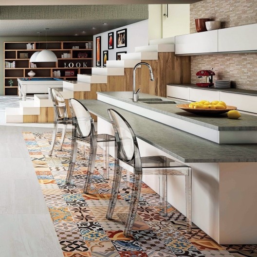 Piso vinílico em cozinha