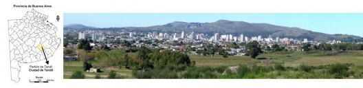 Tandil en la provincia de Buenos Aires y vista de su paisaje urbano