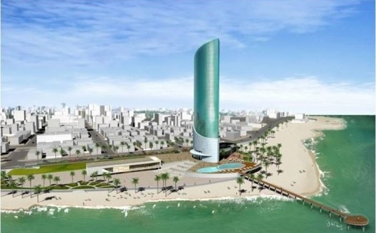 Projeto do hotel de luxo previsto inicialmente para a Praça Wilson Lins