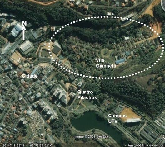 Implantação da Vila Giannetti, no Campus da UFV em Viçosa