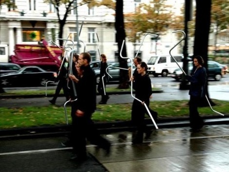 ‘System Wien’, Installations (series). Lebbeus Woods with Christoph a. Kumpusch and Reiner Zettl, Michlovsky/MAK (Museum for angewantde Kunst) and the First District, Vienna, Austria. 2005