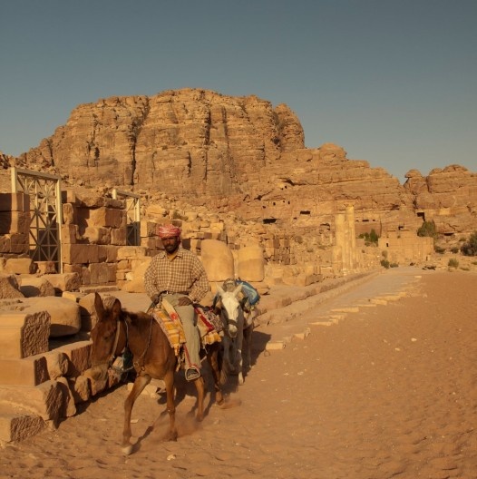 Ruinas na cidade de Petra, Petra, Jordânia, 2008