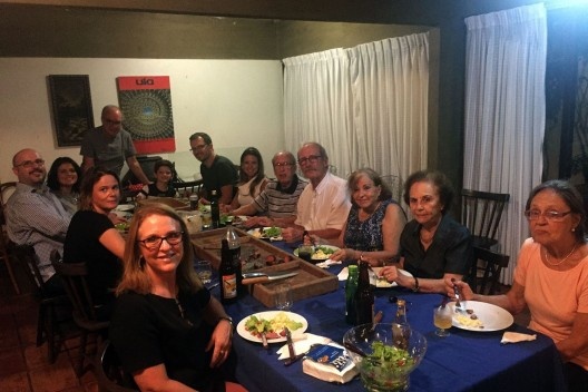Visita mais recente. Pierre Fernandez 1, Moacyr Moojen Marques e família, Mary Araújo, Suzy Fayet, Edificio FAM, Porto Alegre, 2017
