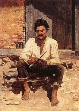 Estudo para \"Caipira picando fumo\", de Almeida Júnior