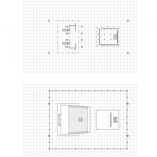 Plantas baixas esquemáticas, Projeto de Teatro, 1947-9, Reginald F. Malcolmson