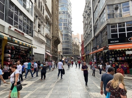 Rua Direita no centro de São Paulo