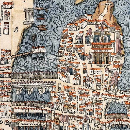 Mapa de Paris de Truschet e Hoyau, detalhe, 1550