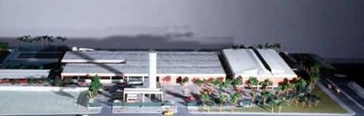 Sesc Araraquara, foto da maquete. Arquitetos Abrahão Sanovicz e Edson Jorge Elito