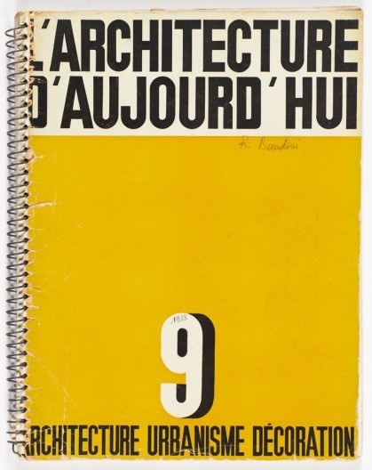 Capa da revista L’Architecture d’Aujourd’Hui, n. 9, 1933, onde foi publicada a Maison de Verre, de Pierre Chareau