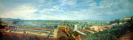 Inundação da Várzea do Carmo, Benedito Calixto, 1892. Óleo sobre tela, 125 X 400 cm