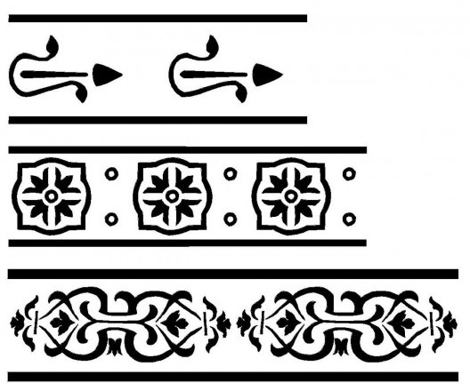 Exemplos de desenhos históricos de calçadas do Bairro do Recife