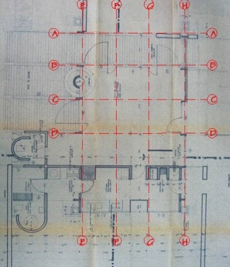 Residência Othelo Lopes Filho, esquema de modulação, Curitiba PR Brasil, 1973. Arquiteto Othelo Lopes Filho