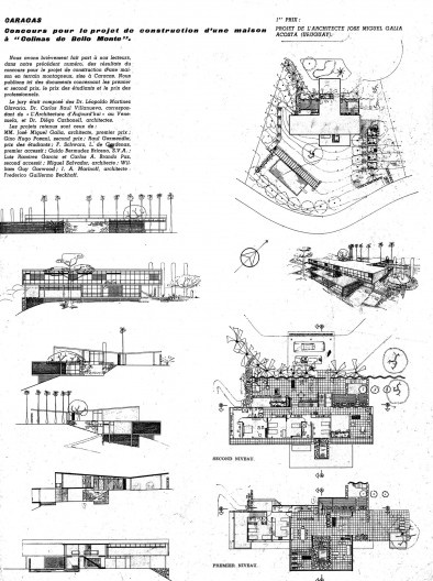 Artigo do concurso da casa modelo para Colinas publicado na revista L’Architecture D’ajourd’hui, nº 41, junho 1952