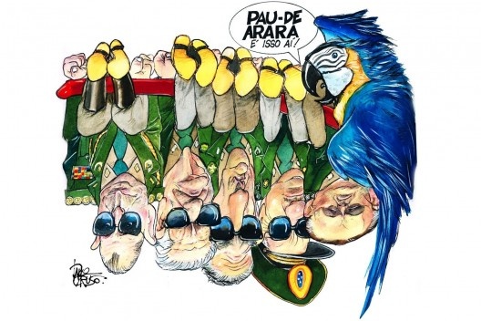 Charge \"Pau-de-Arara é isso aí!\"