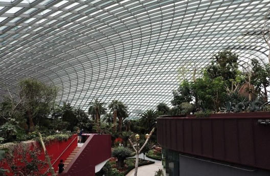Flower Dome, vista do Jardim das Suculentas, Singapura