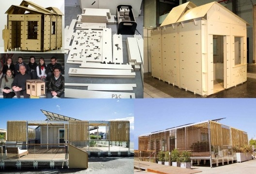 Fabricação digital, exemplos de projetos colaborativos desenvolvidos na América do Sul. “Casa Generativa”, de Alvarado e Turkienicz, 2010; Éko House, universidades e parceiros brasileiros, concurso Solar Decathlon, 2012