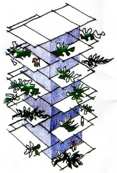 Wandenkolk Tinoco, ‘Edifício Quintal’, croquis.