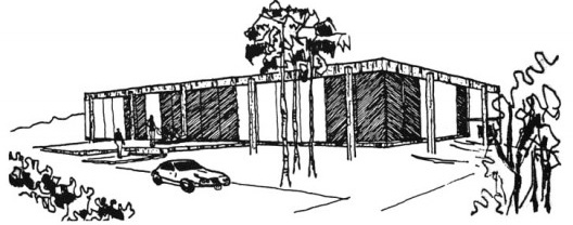 Projeto vencedor do concurso para a sede do IAB/DF, arquiteto Aleixo Furtado, 1979