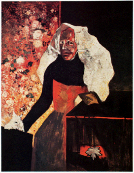 Jorge Castillo, La Celestina. Óleo sobre tela, 150x116 cm, 1961