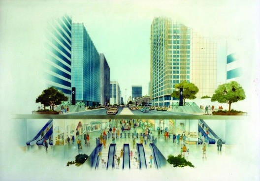 Projeto da estação do metrô Consolação