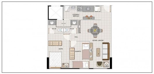 Planta humanizada, apartamento do Residencial Parque das Palmeiras (55,00m², terminação 02/03/06/07/08), Maceió, 2013
