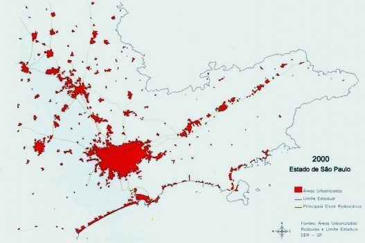 Áreas de maior concentração metropolitana