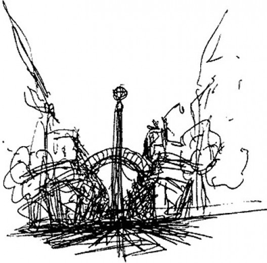 Obelisco de Ipanema. Croqui de Paulo Casé