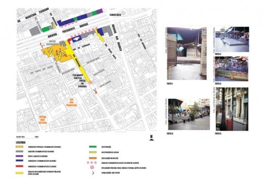 Mapa de apropriações de espaços por moradores de rua