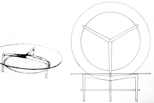 Bloco 06.03. Mesa Aranha, Branco e Preto, São Paulo, 1952. Design Roberto Aflalo