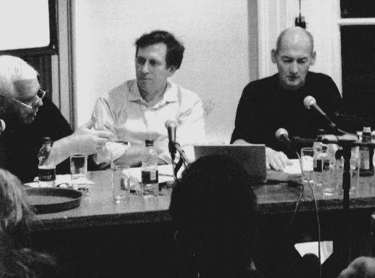 Peter Eisenman, Brett Steele e Rem Koolhaas, AA Lecture Hall, 30 de janeiro de 2006