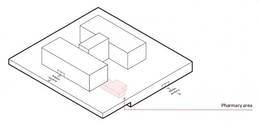 Diagram of the University Hospital building at USP, São Paulo SP