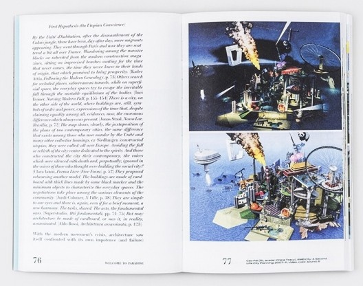 Livro “Utopia/Dystopia, A Paradigma Shift in Art e Architecture”, páginas do interior do livro, organização de Pedro Gadanho, João Laia e Susana Ventura