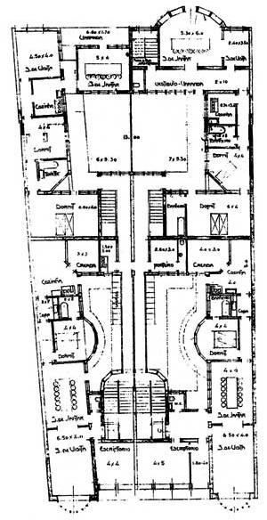 Fig. 01 – Edifício com atelier fotográfico, 1910, São Paulo, arquiteto Victor Dubugras. Planta tipo